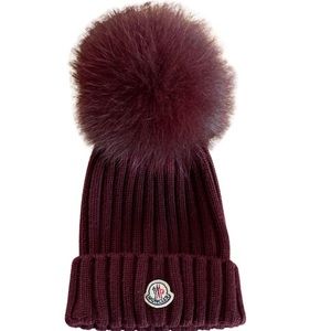 Moncler Beanie Beretto Fur Pom